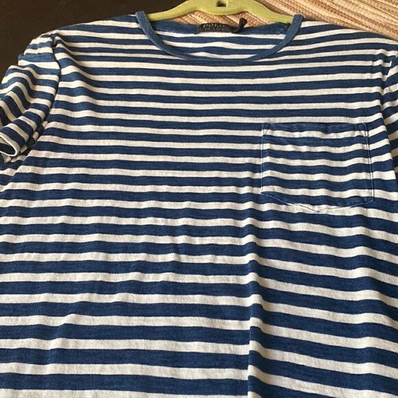 EUC navy and wht stripe with a chest pocket size S - Picture 1 of 6
